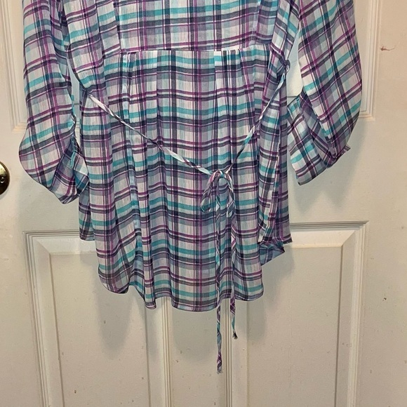 TORRID Women’s Plaid Button Down Top. Sz 1X (Torrid 1). - Picture 5 of 6